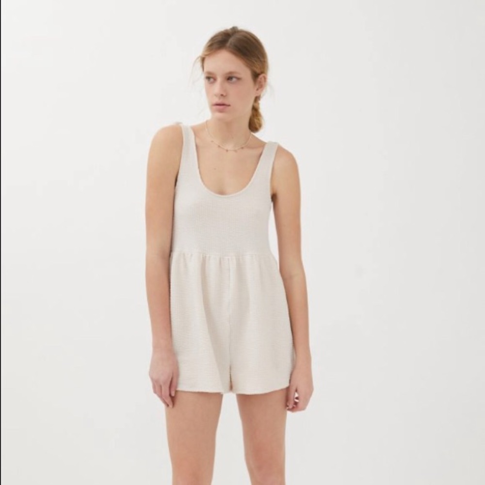Urban Outfitters Marlee Knot Tie-Shoulder Romper
